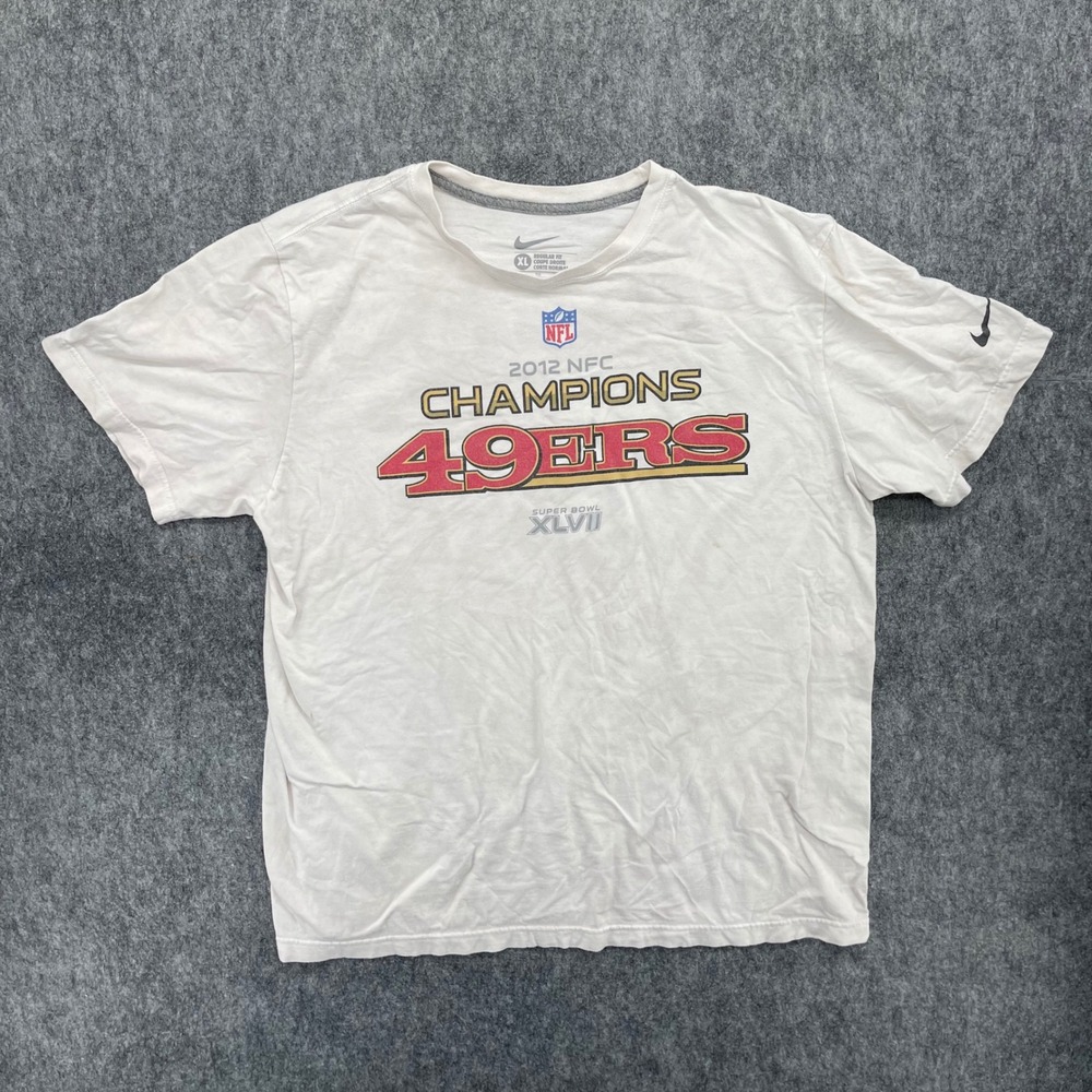 San Francisco 49ers Shirt Mens XL 2012 NFC Champions Super Bowl XLVII Nike